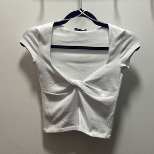 White crop top